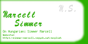marcell simmer business card